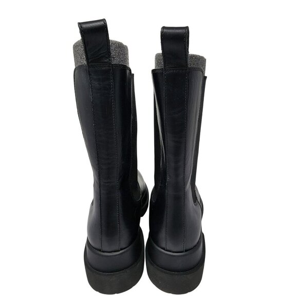 La Canadienne Black Leather Chelsea Boots Size 37 Made In Italy With Wellfleet L - Picture 2 of 11